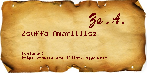 Zsuffa Amarillisz névjegykártya